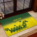 Personalised Dragons Boat Aussie Paddles Up! Rubber Doormat