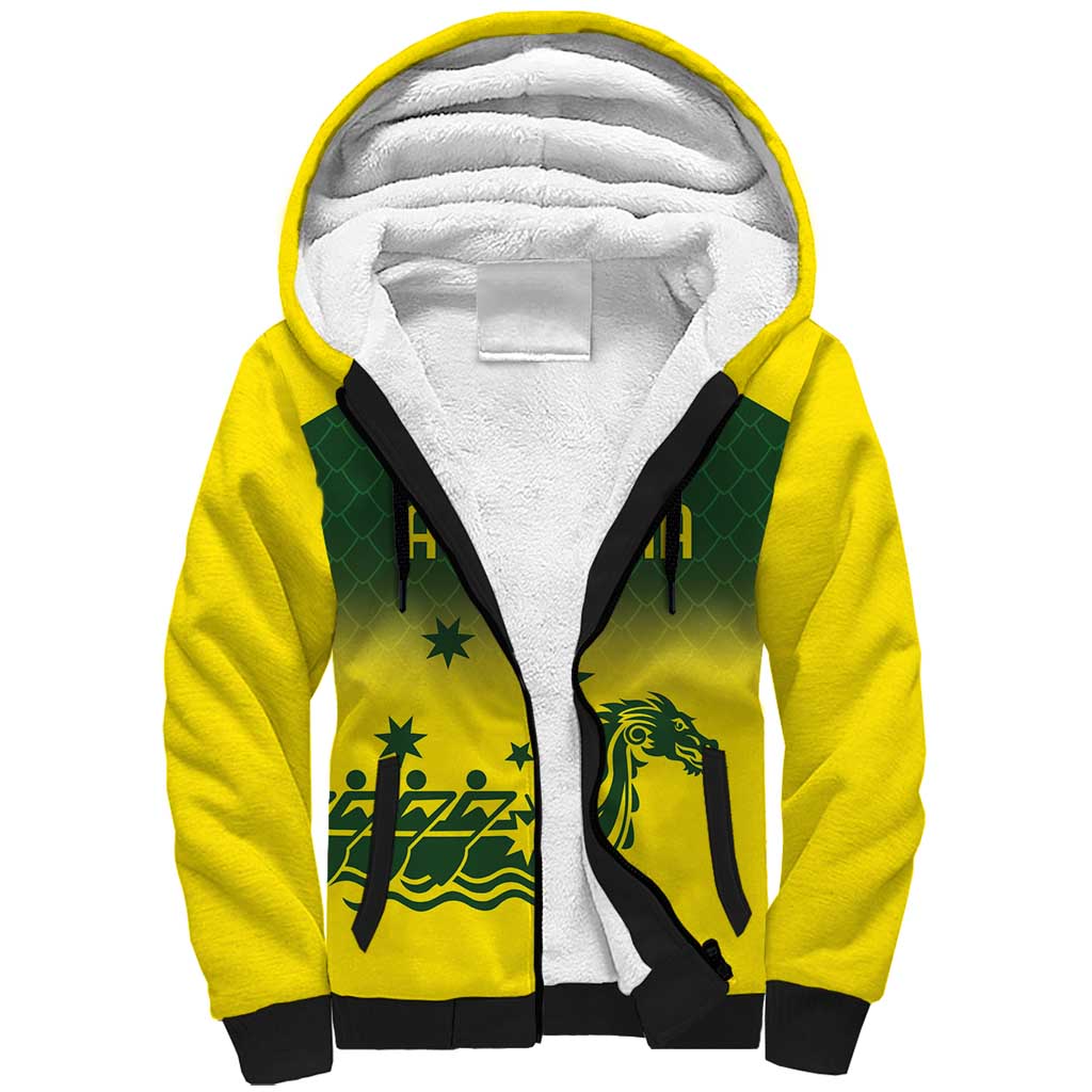 Personalised Dragons Boat Aussie Paddles Up! Sherpa Hoodie