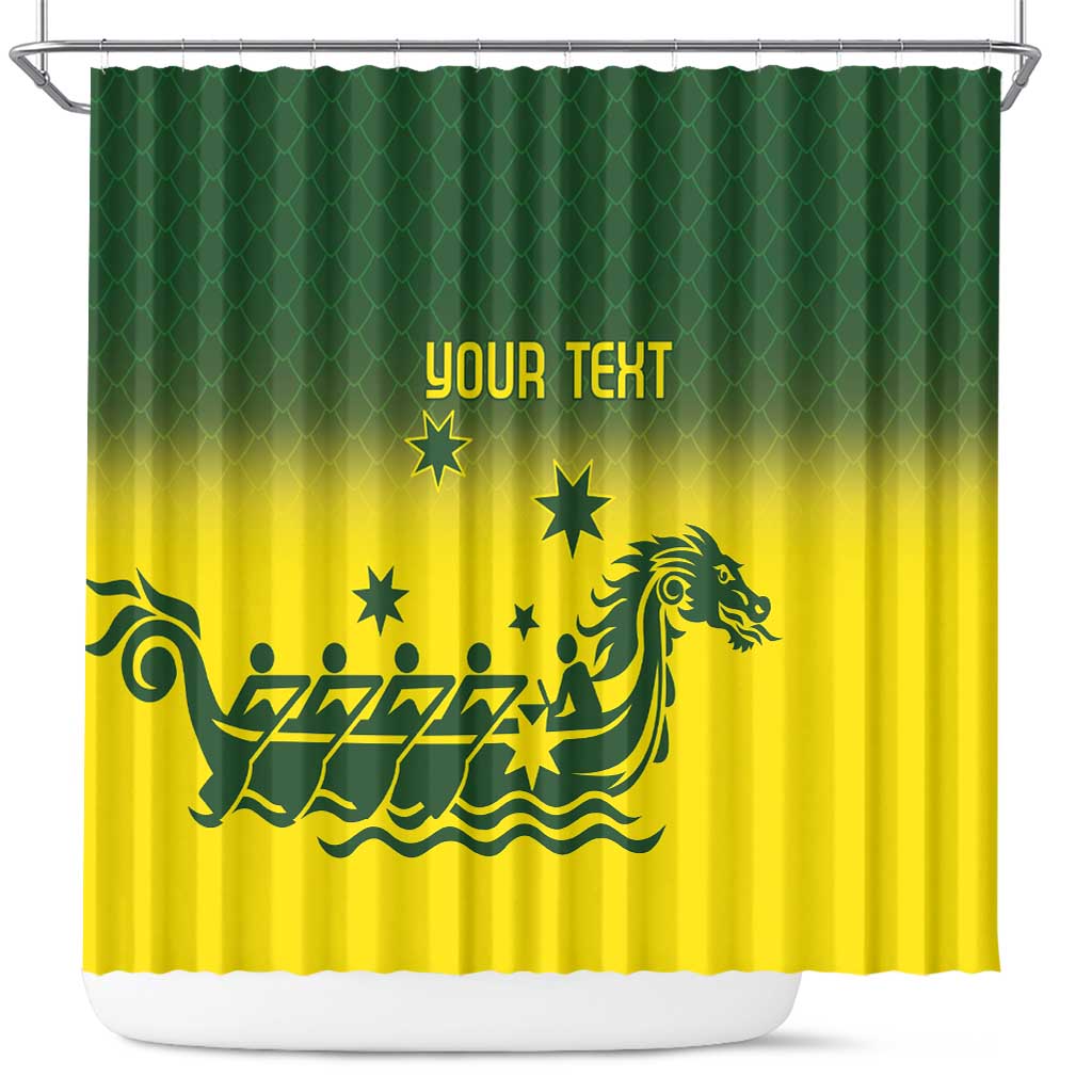 Personalised Dragons Boat Aussie Paddles Up! Shower Curtain