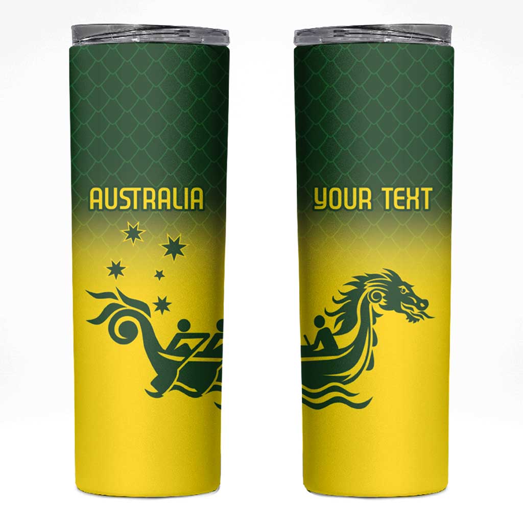 Personalised Dragons Boat Aussie Paddles Up! Skinny Tumbler