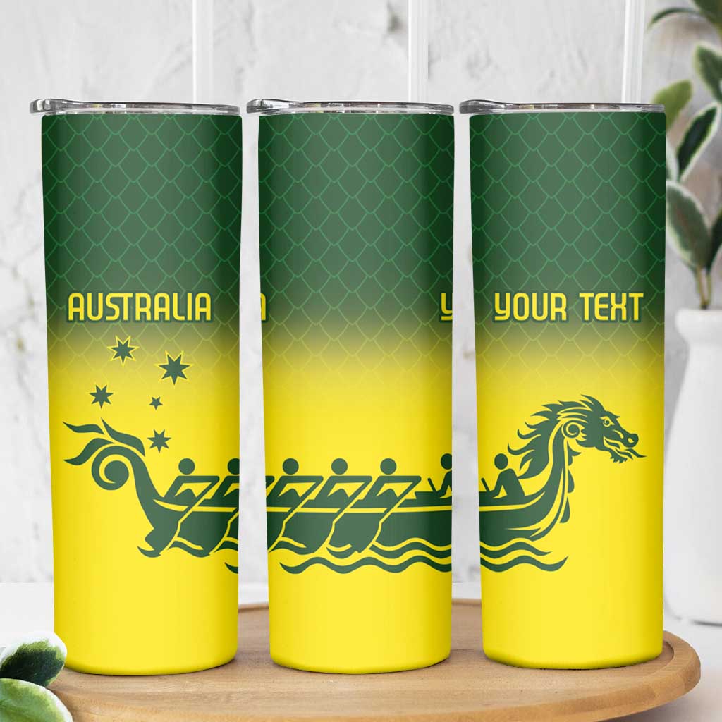 Personalised Dragons Boat Aussie Paddles Up! Skinny Tumbler