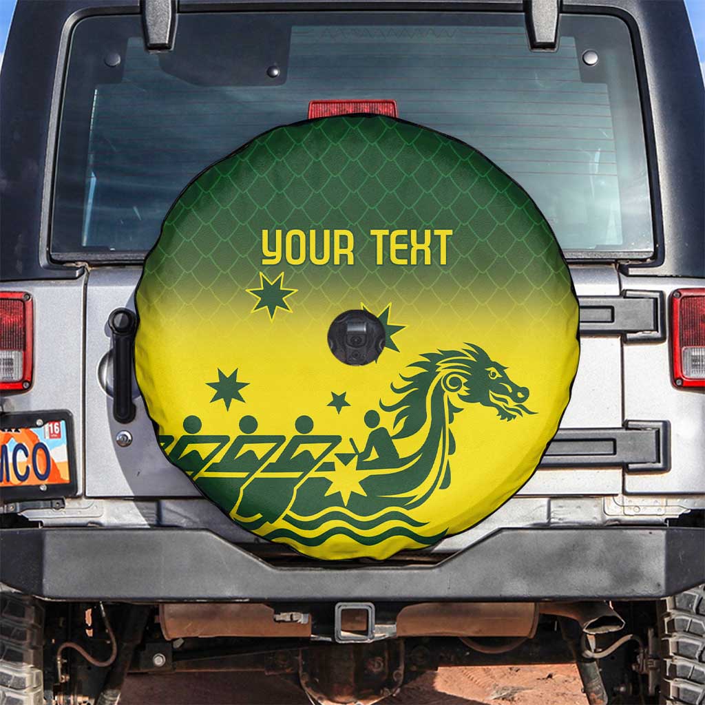Personalised Dragons Boat Aussie Paddles Up! Spare Tire Cover