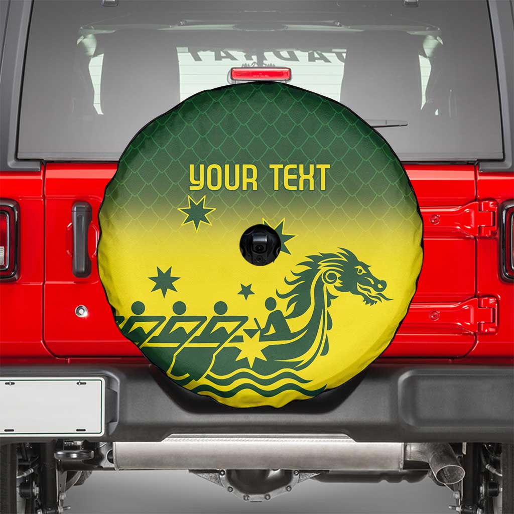 Personalised Dragons Boat Aussie Paddles Up! Spare Tire Cover
