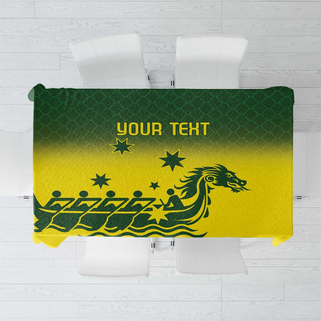 Personalised Dragons Boat Aussie Paddles Up! Tablecloth