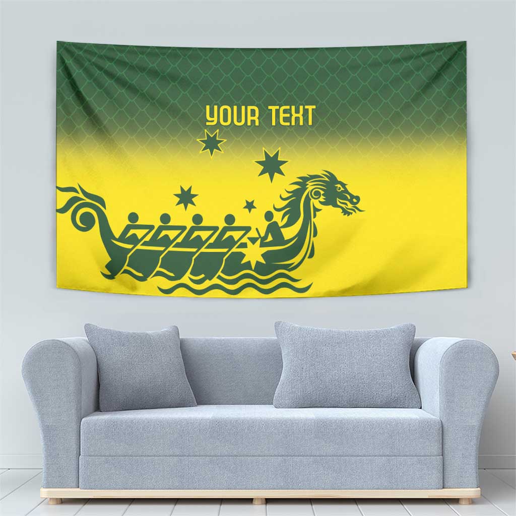 Personalised Dragons Boat Aussie Paddles Up! Tapestry