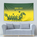 Personalised Dragons Boat Aussie Paddles Up! Tapestry