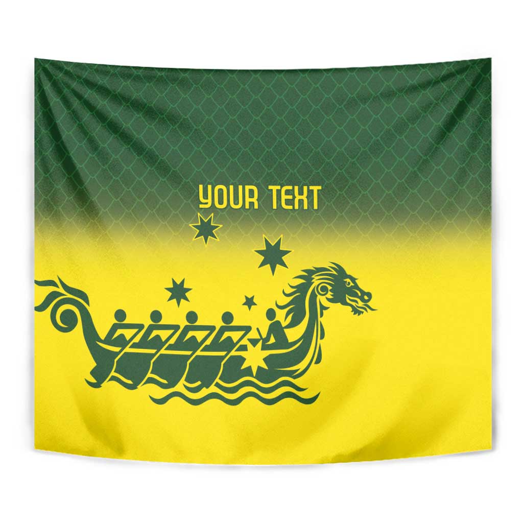 Personalised Dragons Boat Aussie Paddles Up! Tapestry