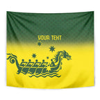 Personalised Dragons Boat Aussie Paddles Up! Tapestry