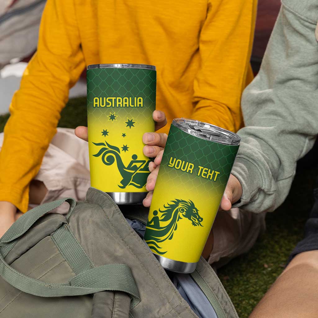 Personalised Dragons Boat Aussie Paddles Up! Tumbler Cup