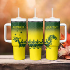 Personalised Dragons Boat Aussie Paddles Up! Tumbler With Handle