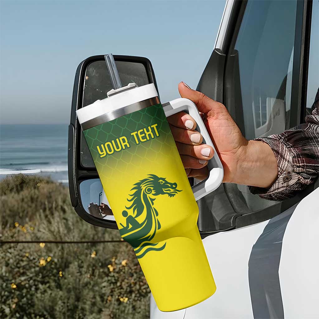 Personalised Dragons Boat Aussie Paddles Up! Tumbler With Handle