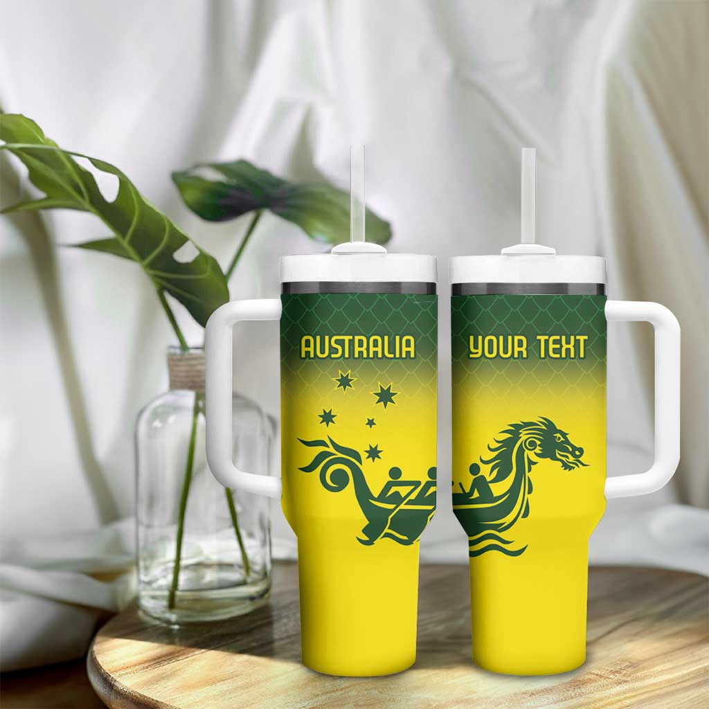 Personalised Dragons Boat Aussie Paddles Up! Tumbler With Handle