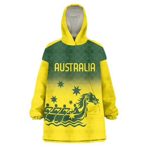 Personalised Dragons Boat Aussie Paddles Up! Wearable Blanket Hoodie