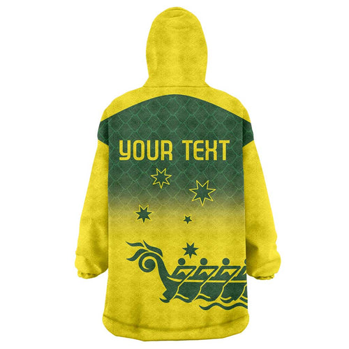 Personalised Dragons Boat Aussie Paddles Up! Wearable Blanket Hoodie