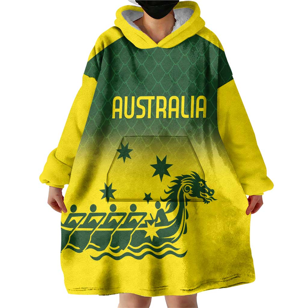 Personalised Dragons Boat Aussie Paddles Up! Wearable Blanket Hoodie
