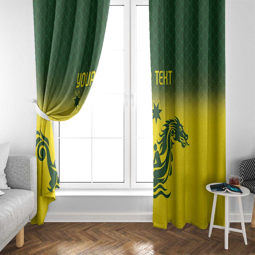 Personalised Dragons Boat Aussie Paddles Up! Window Curtain