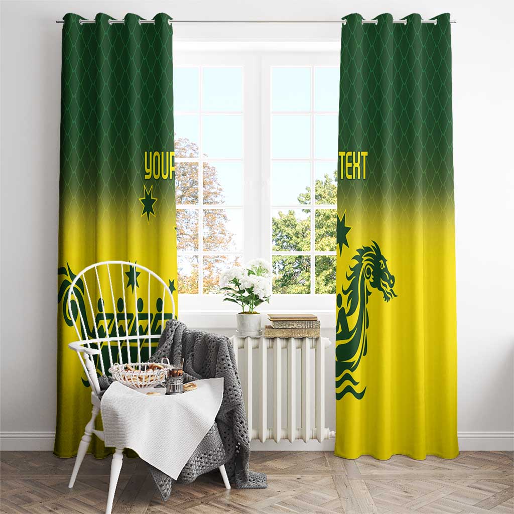 Personalised Dragons Boat Aussie Paddles Up! Window Curtain