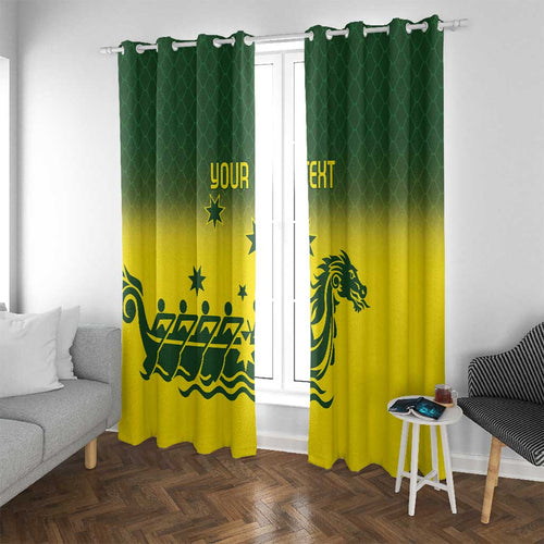 Personalised Dragons Boat Aussie Paddles Up! Window Curtain
