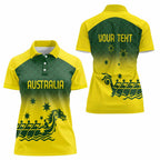 Personalised Dragons Boat Aussie Paddles Up! Women Polo Shirt
