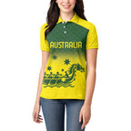 Personalised Dragons Boat Aussie Paddles Up! Women Polo Shirt