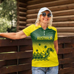 Personalised Dragons Boat Aussie Paddles Up! Women Polo Shirt