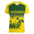 Personalised Dragons Boat Aussie Paddles Up! Women V-Neck T-Shirt