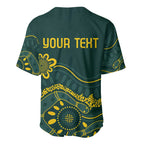 Personalised Australia Dragons Boat Baseball Jersey Aussie Aboriginal Dot Style