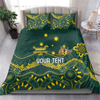 Personalised Australia Dragons Boat Bedding Set Aussie Aboriginal Dot Style