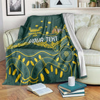 Personalised Australia Dragons Boat Blanket Aussie Aboriginal Dot Style