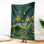 Personalised Australia Dragons Boat Blanket Aussie Aboriginal Dot Style