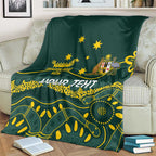 Personalised Australia Dragons Boat Blanket Aussie Aboriginal Dot Style