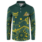 Personalised Australia Dragons Boat Button Sweatshirt Aussie Aboriginal Dot Style