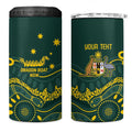 Personalised Australia Dragons Boat 4 in 1 Can Cooler Tumbler Aussie Aboriginal Dot Style