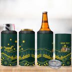 Personalised Australia Dragons Boat 4 in 1 Can Cooler Tumbler Aussie Aboriginal Dot Style
