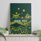 Personalised Australia Dragons Boat Canvas Wall Art Aussie Aboriginal Dot Style