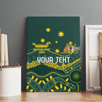Personalised Australia Dragons Boat Canvas Wall Art Aussie Aboriginal Dot Style