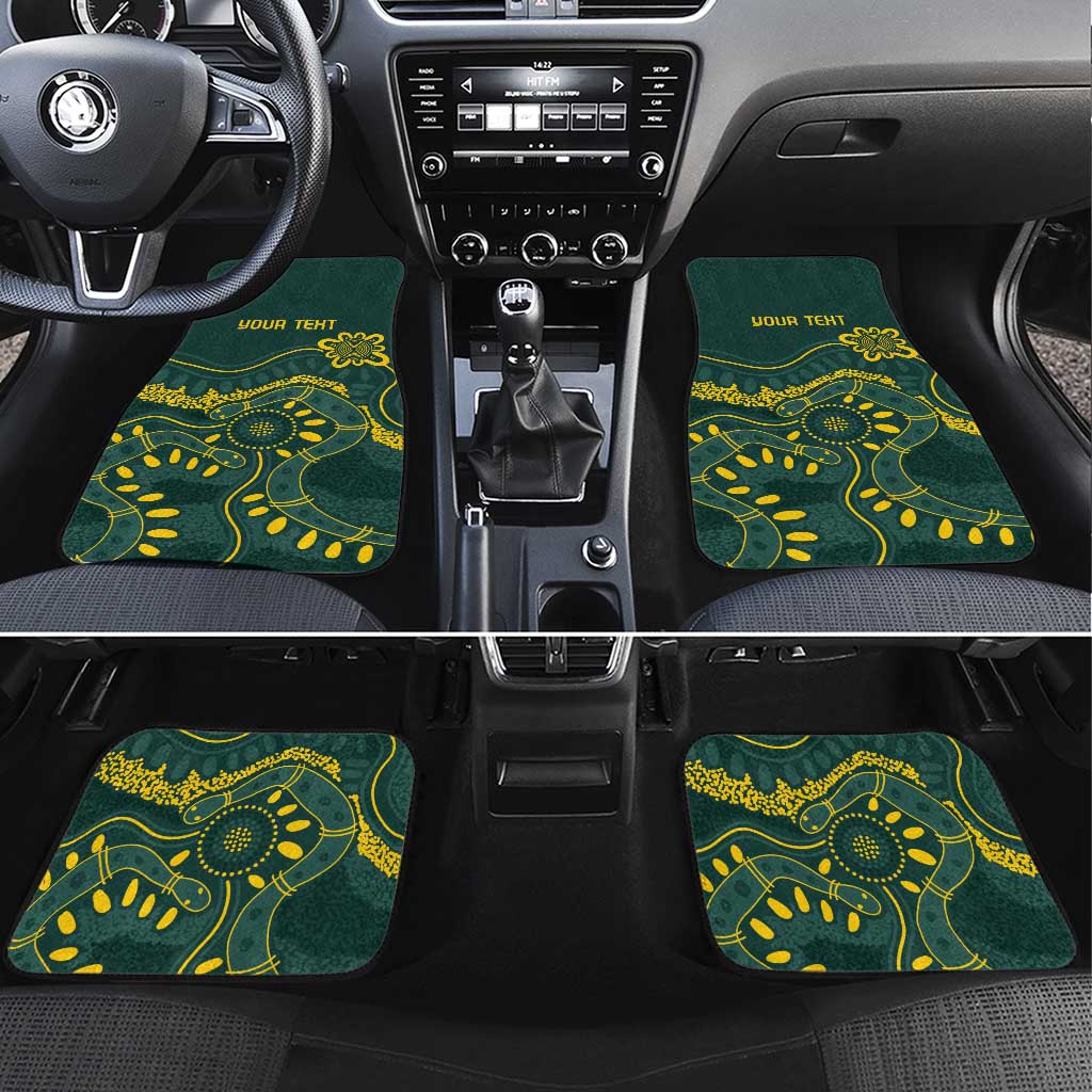 Personalised Australia Dragons Boat Car Mats Aussie Aboriginal Dot Style