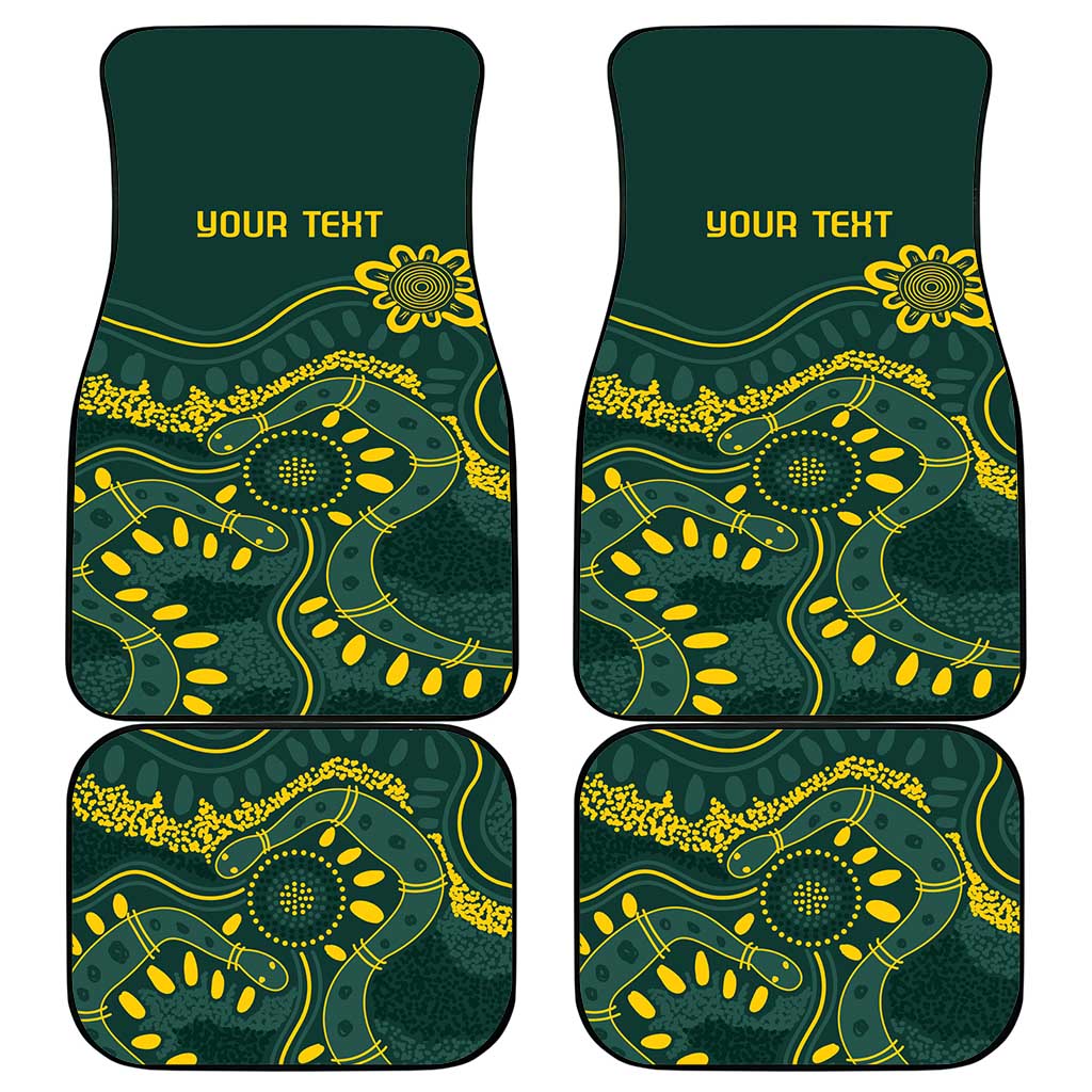 Personalised Australia Dragons Boat Car Mats Aussie Aboriginal Dot Style