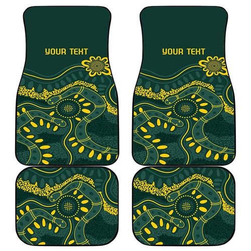 Personalised Australia Dragons Boat Car Mats Aussie Aboriginal Dot Style