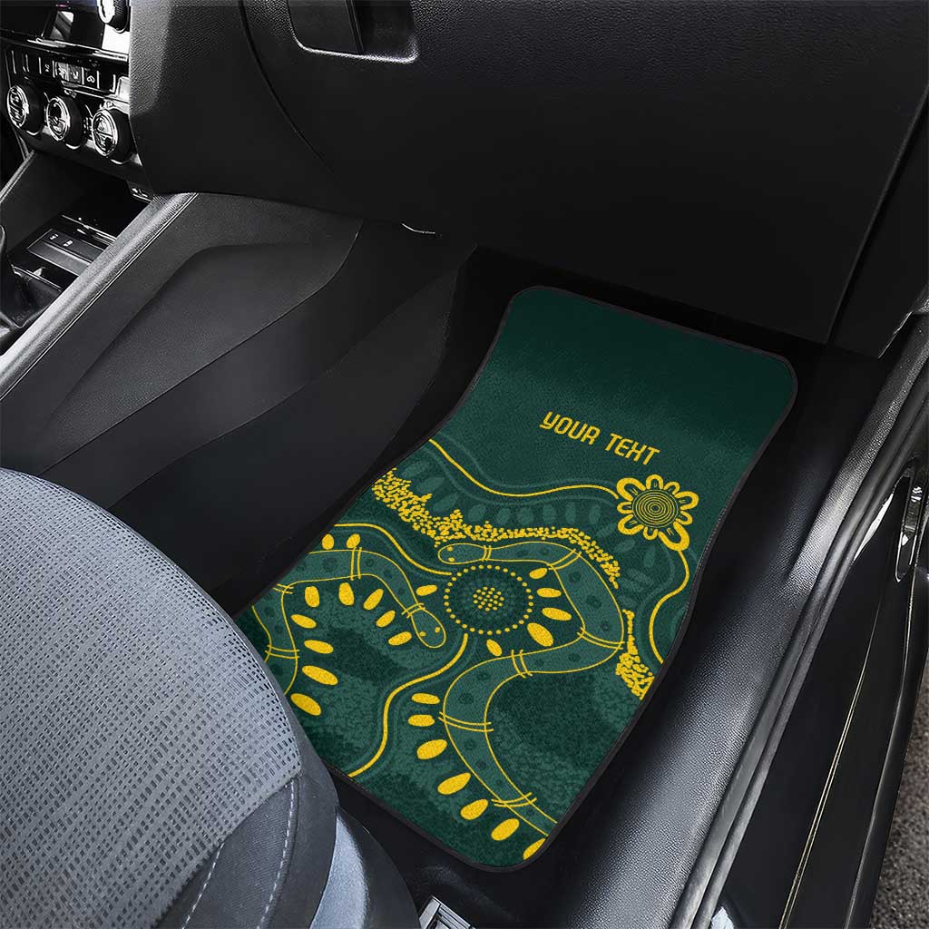 Personalised Australia Dragons Boat Car Mats Aussie Aboriginal Dot Style