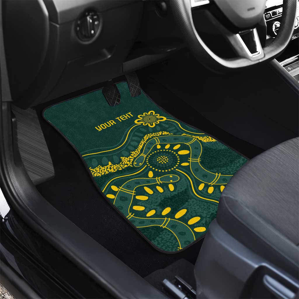 Personalised Australia Dragons Boat Car Mats Aussie Aboriginal Dot Style