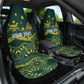 Personalised Australia Dragons Boat Car Seat Cover Aussie Aboriginal Dot Style