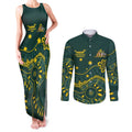 Personalised Australia Dragons Boat Couples Matching Tank Maxi Dress and Long Sleeve Button Shirt Aussie Aboriginal Dot Style