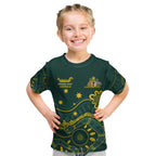 Personalised Australia Dragons Boat Kid T Shirt Aussie Aboriginal Dot Style
