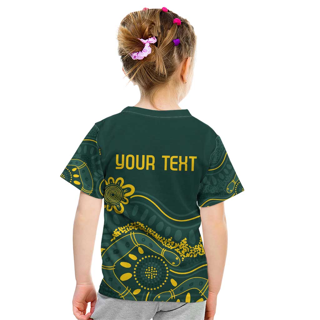 Personalised Australia Dragons Boat Kid T Shirt Aussie Aboriginal Dot Style