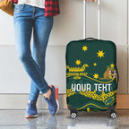 Personalised Australia Dragons Boat Luggage Cover Aussie Aboriginal Dot Style