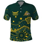 Personalised Australia Dragons Boat Polo Shirt Aussie Aboriginal Dot Style