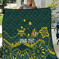 Personalised Australia Dragons Boat Quilt Aussie Aboriginal Dot Style