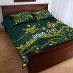 Personalised Australia Dragons Boat Quilt Bed Set Aussie Aboriginal Dot Style
