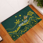 Personalised Australia Dragons Boat Rubber Doormat Aussie Aboriginal Dot Style